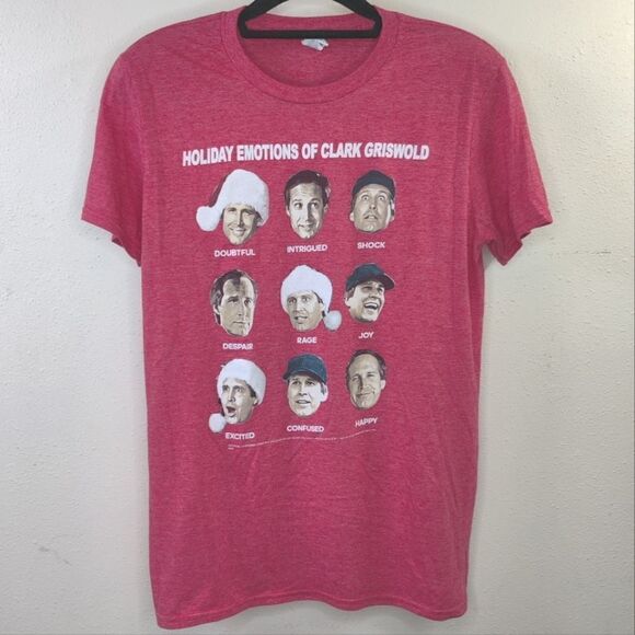 Other - 🎅 Christmas Vacation Graphic Tee Sz M Holiday Emotions of Clark Griswold